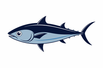 Obraz premium Endangered Atlantic Bluefin Tuna Silhouette, Abstract & Geometric Art, line art, Vector kawaii and Cartoon & Logo