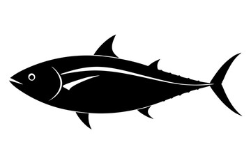 Endangered Atlantic Bluefin Tuna Silhouette,  Abstract & Geometric Art, line art,  Vector kawaii and  Cartoon & Logo