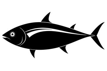 Endangered Atlantic Bluefin Tuna Silhouette,  Abstract & Geometric Art, line art,  Vector kawaii and  Cartoon & Logo