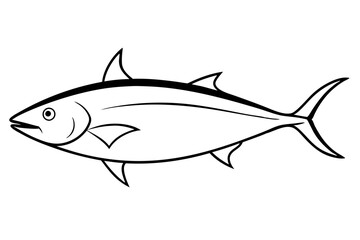 Endangered Atlantic Bluefin Tuna Silhouette,  Abstract & Geometric Art, line art,  Vector kawaii and  Cartoon & Logo