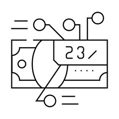 accounting expenses percentage line icon vector. accounting expenses percentage sign. isolated contour symbol black illustration