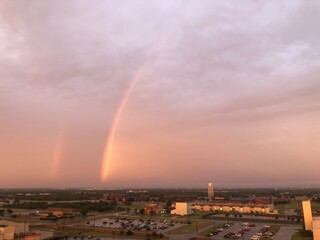 rainbow in the city