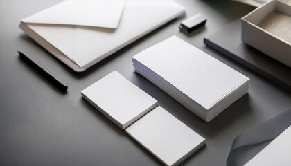 Close-Up of Branding Elements and Logos for Corporate Identity