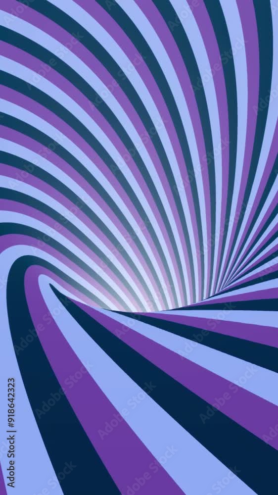 Poster animated hypnotic tunnel with color stripes. seamless loop. abstract motion animation in a color tun