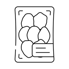 banana pack slice line icon vector. banana pack slice sign. isolated contour symbol black illustration