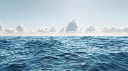 Obraz premium A tranquil ocean background with gentle waves and a horizon stretching infinitely, evoking calm and relaxation
