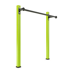 Lime Green Pull-Up Bar On Transparent Png Background For Strength Training Equipment . Generative ai