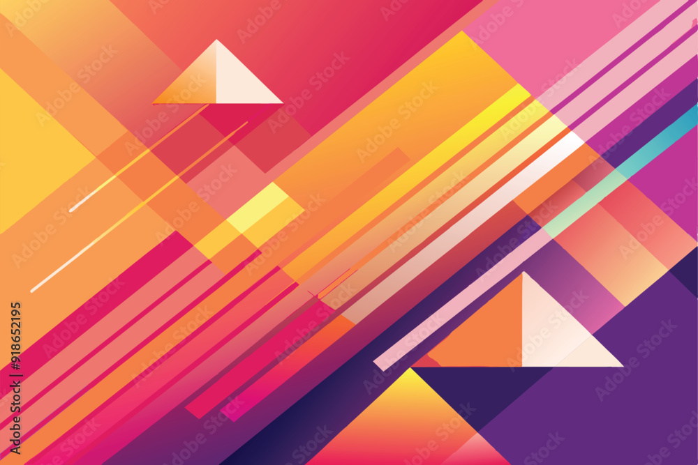 Poster abstract background featuring dynamic lines and vibrant colors, creating a visually engaging and mod