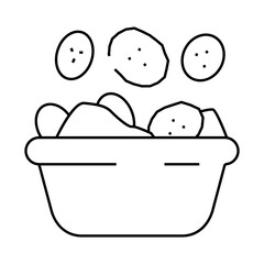 cucumber salad line icon vector. cucumber salad sign. isolated contour symbol black illustration