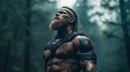 Viking Warrior in Forest