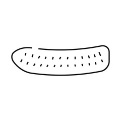 cucumber cut line icon vector. cucumber cut sign. isolated contour symbol black illustration