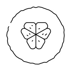 cut cucumber line icon vector. cut cucumber sign. isolated contour symbol black illustration