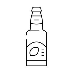 lemon beer line icon vector. lemon beer sign. isolated contour symbol black illustration