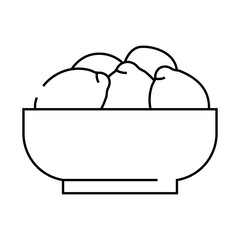 cup of lemons line icon vector. cup of lemons sign. isolated contour symbol black illustration