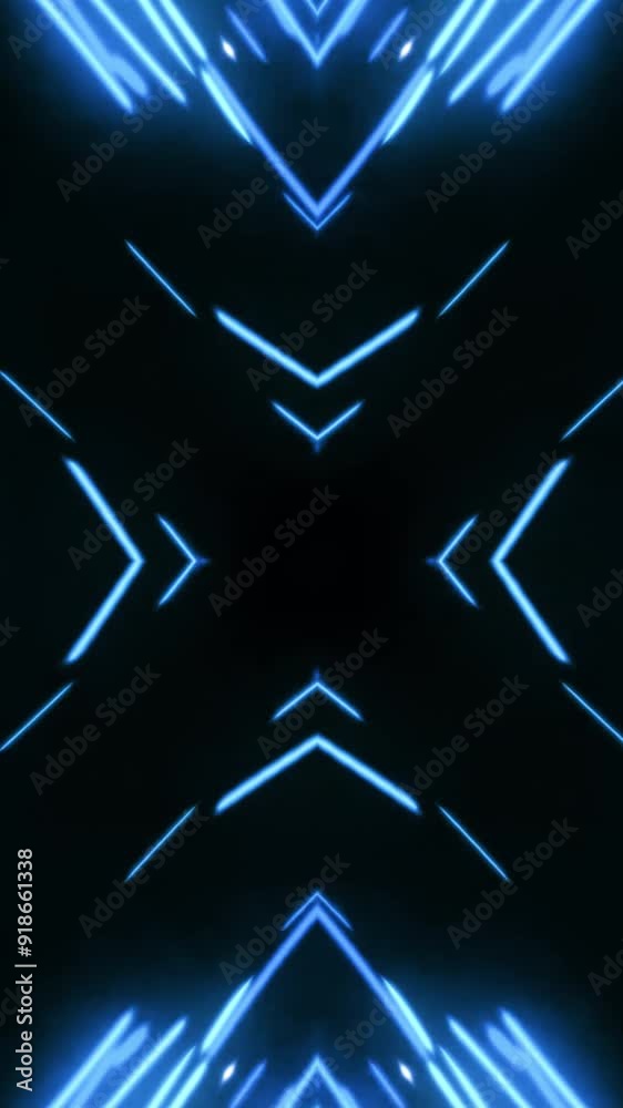 Poster kaleidoscopes background with animated glowing neon colorful lines. kaleidoscopes background with an
