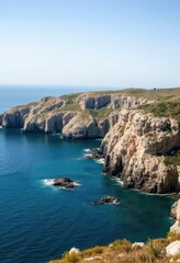 Fototapeta premium Cliffs Overlooking The Sea.