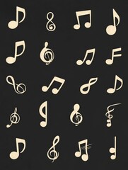 Musical Notes on a Blackboard