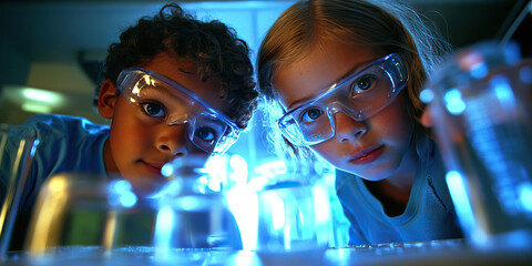 Hands-on Exploration: Kids engage in interactive science experiments at the local lab