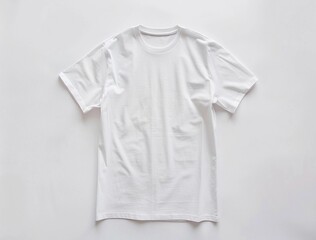 white t-shirt on a white background for mockup design