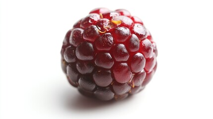 Close-up of a Single, Ripe Red Blackberry