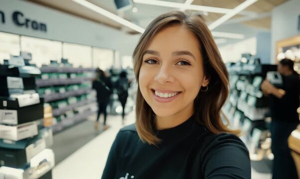 Engaging SnorriCam Shot in a Camera Store