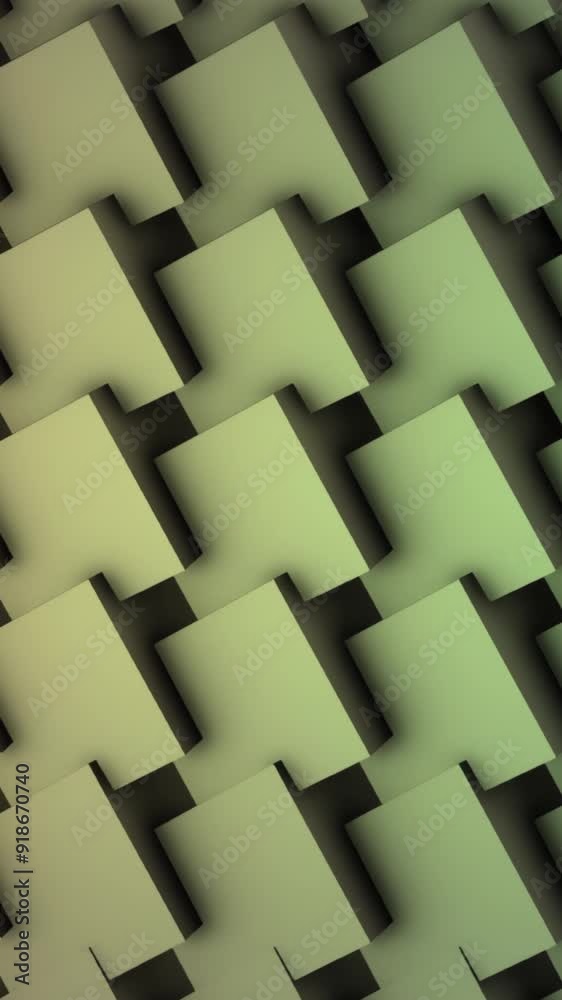 Poster background with colorful rotating vertical rectangular blocks, loop. grid of randomized colorful squ