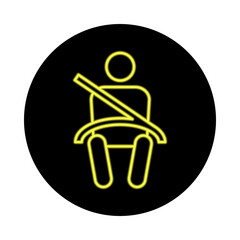 Seat belt icon template