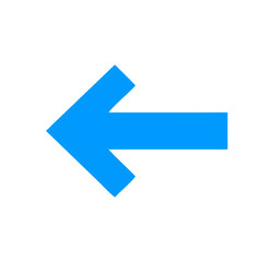 blue arrow isolated on white