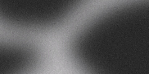 Abstract Grainy gradient background, grey black white monochrome abstract noise texture banner design