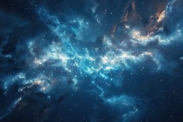 Fototapeta premium Glowing Nebula and Stars in the Cosmos