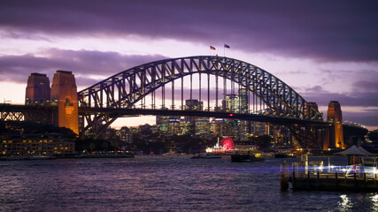 Sydney Harbour Bridge, at Twilight