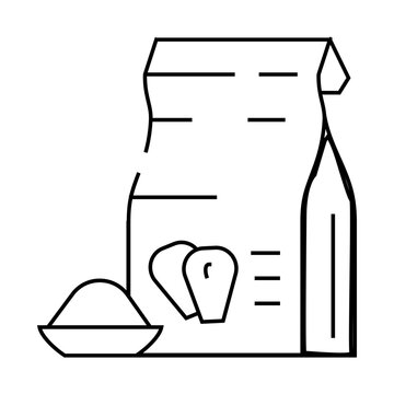 recommend clip art: corn flour line icon vector. corn flour sign. isolated contour symbol black illustration