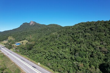 Fototapeta premium New road contour in the city of Florianopolis