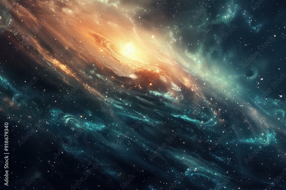 Canvas Prints glowing nebula and gaseous space clouds