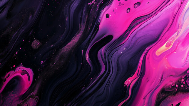 abstract liquid  background, Texture color abstract background pattern art paint liquid pink,  black effect, gold mineral luxury ink nature wallpaper, banner 