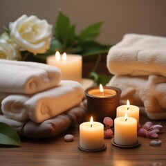 A Serene Spa Setting With Luxurious And Calming High Professional Clear