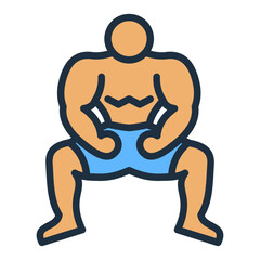Fototapeta premium Wrestler Power Icon
