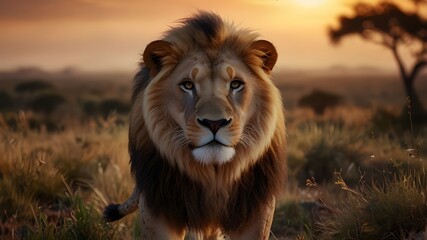 Obraz premium Beautiful Lion King 