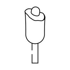 meat corn dog line icon vector. meat corn dog sign. isolated contour symbol black illustration