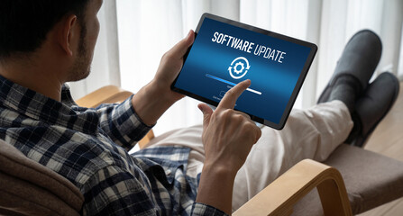 Software update on computer for modish version of device software upgrade