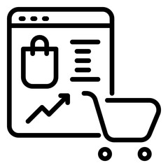 Ecommerce icon, line icon style