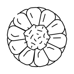 cut corn line icon vector. cut corn sign. isolated contour symbol black illustration