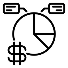 Budget icon, line icon style