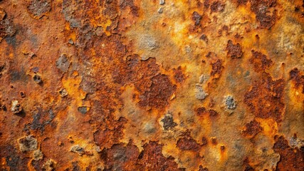 The rusty surface has a lot of holes and is very old