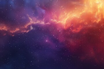 Obraz premium Glowing Nebula and Stars in Deep Space