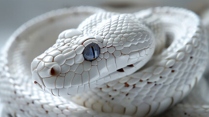 Fototapeta premium Realistic white snake