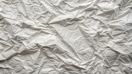 Fototapeta premium A white paper with a lot of wrinkles and creases