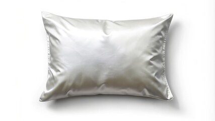 A white pillow with a white background