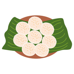 Palitaw with Coconut, Sesame Seeds and Sugar