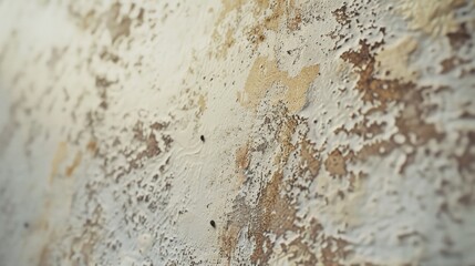 Aged, worn wall with cracked and peeling paint, providing a textured backdrop